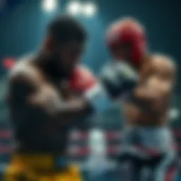AdeSanya in action during a championship fight showcasing his striking skills