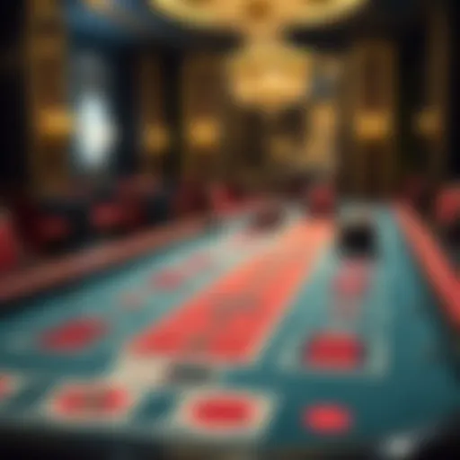 Elegant baccarat table layout