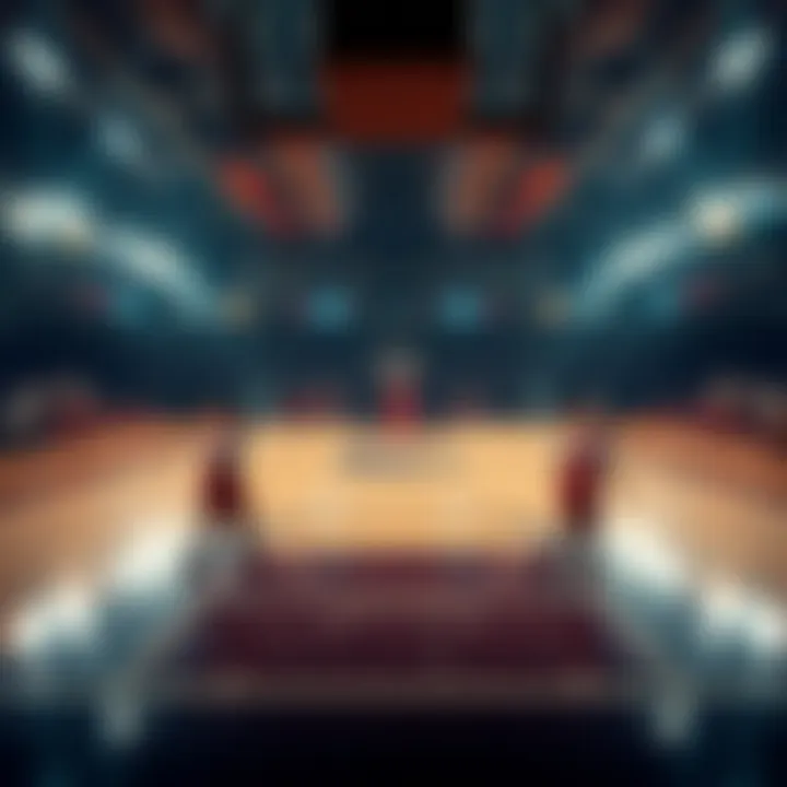 Basketball court highlighting strategic plays