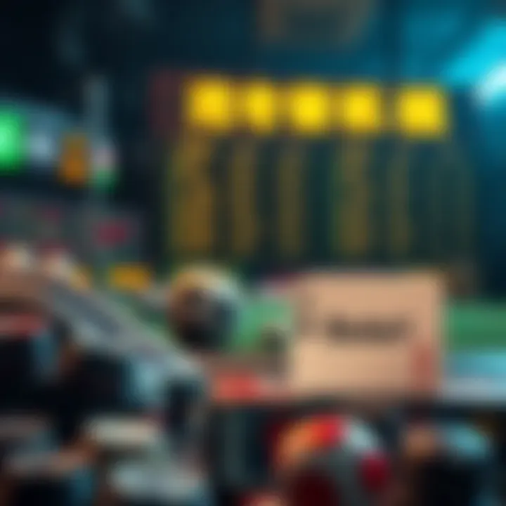 Concept of sports betting with odds and strategies