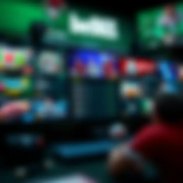 Diverse betting options displayed