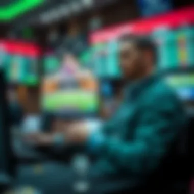 User engaging with live betting features