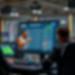 A sophisticated betting software interface showcasing user-friendly design elements.