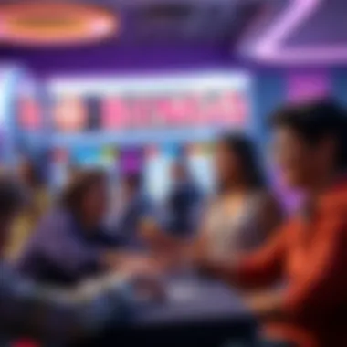 An engaging group of players enjoying a bingo game