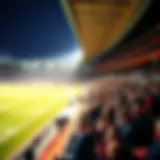A historic view of Bournemouth's stadium during a match