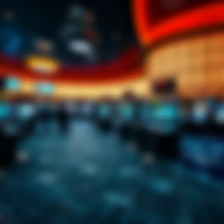 A modern casino floor featuring advanced gaming technology