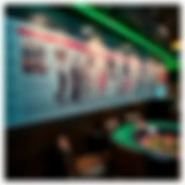 Historical timeline of casino evolution displayed on a wall