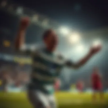 Celebration after scoring a goal