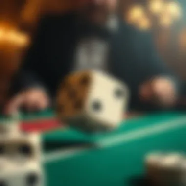 Exciting moment of a dice roll