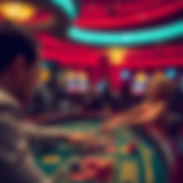 Player strategizing at a craps game