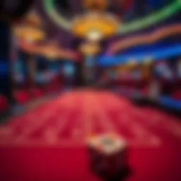 Craps table with vibrant casino setting