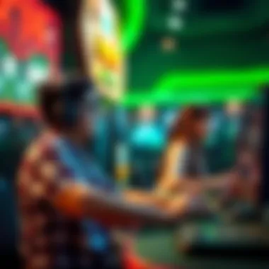 A vibrant depiction of an engaging online gaming experience