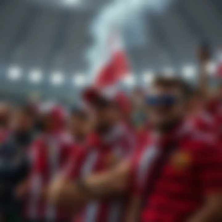 Fans supporting Deportivo Morón