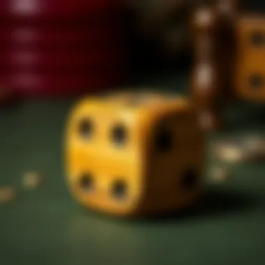 A vintage wooden dice used in traditional games