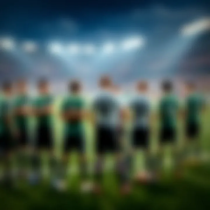 Current team lineup and formations