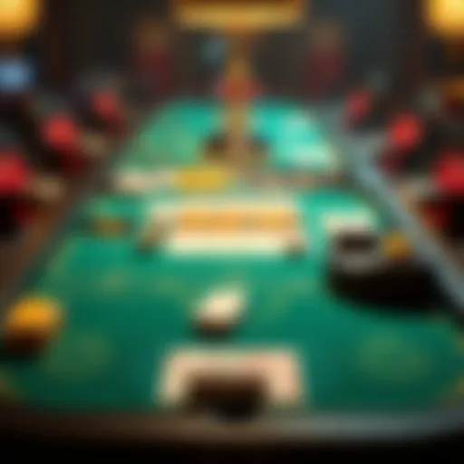 Illustration of the Dragon Tiger card game layout