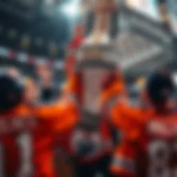 Historic moment of Edmonton Oilers winning a championship.