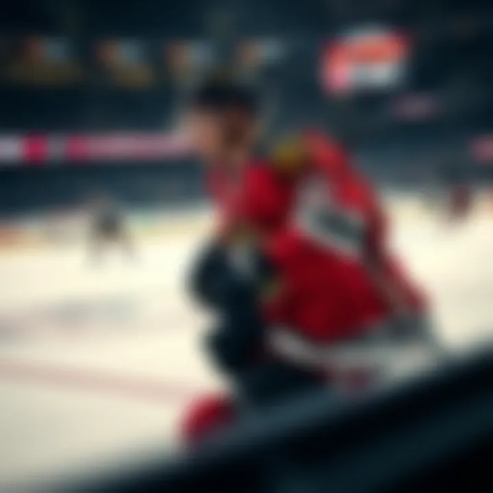 Legendary player in action on the ice.