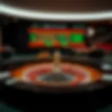 Virtual roulette table with modern design