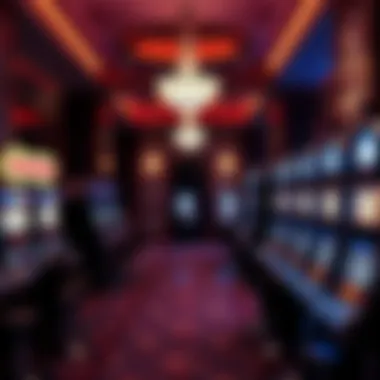 A tranquil casino environment showcasing slot gaming section