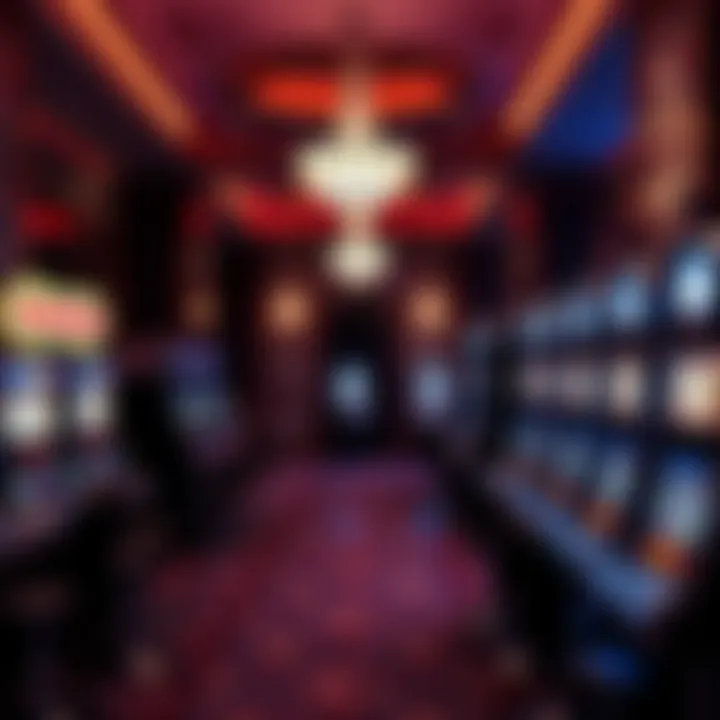 A tranquil casino environment showcasing slot gaming section