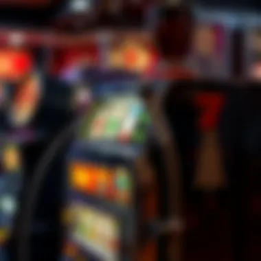 A captivating view of a vintage slot machine with ornate designs