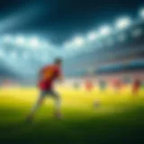 Exciting atmosphere of a FIFA World Cup match