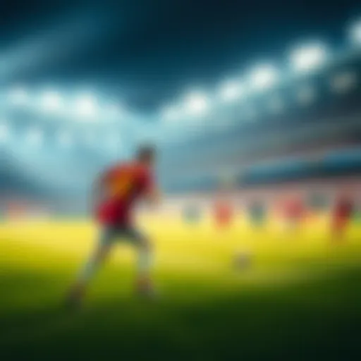 Exciting atmosphere of a FIFA World Cup match