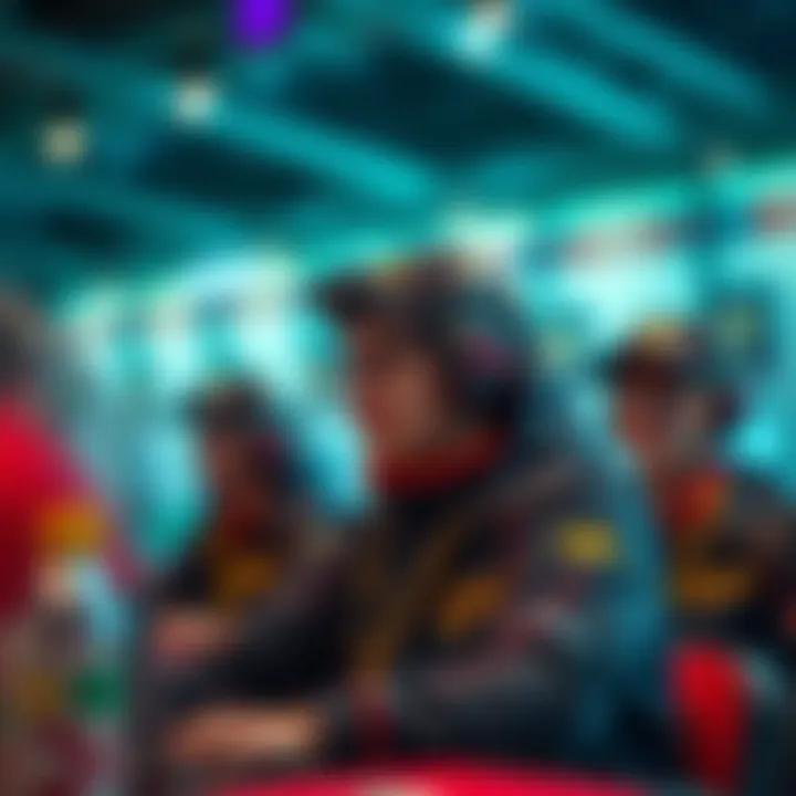 Competitive Spirit of FlyQuest FlyQuest team members in a competitive setting