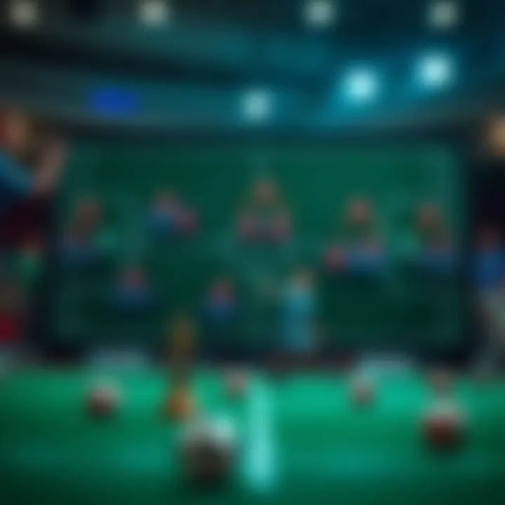 Tactical board displaying formations and strategies