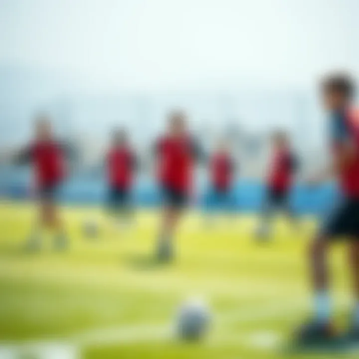 Training session showcasing tactical drills of the U19 squad