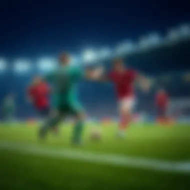 Exciting football match in Ireland