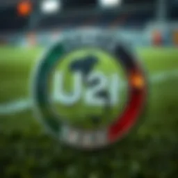 The emblem of the Italian U21 football team symbolizing youth and ambition