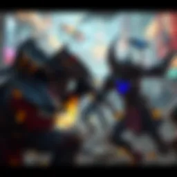 An intricate gameplay scene from League of Legends highlighting strategic maneuvers.