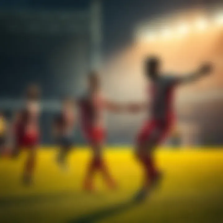 Luton Town's Spirited Goal Celebration Luton Town players celebrating a goal on the pitch