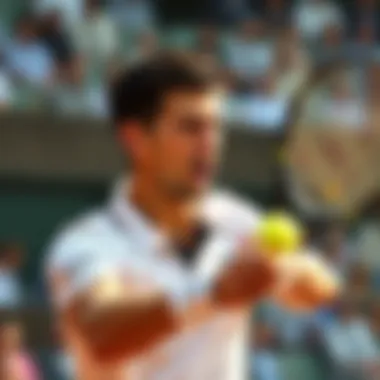 Novak Djokovic in action during a match