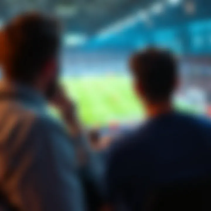 A fan engaging with a live football streaming event