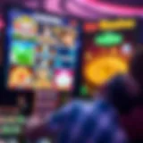 Digital interface of an online casino showcasing various games