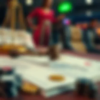 Legal documents representing regulations in online casinos