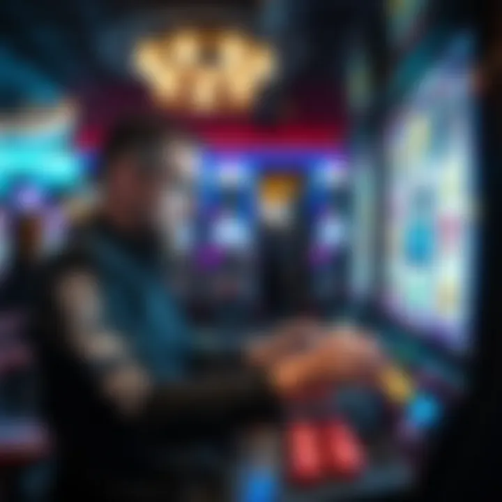 Crafting Winning Strategies for Slots A strategic player analyzing slot machine patterns