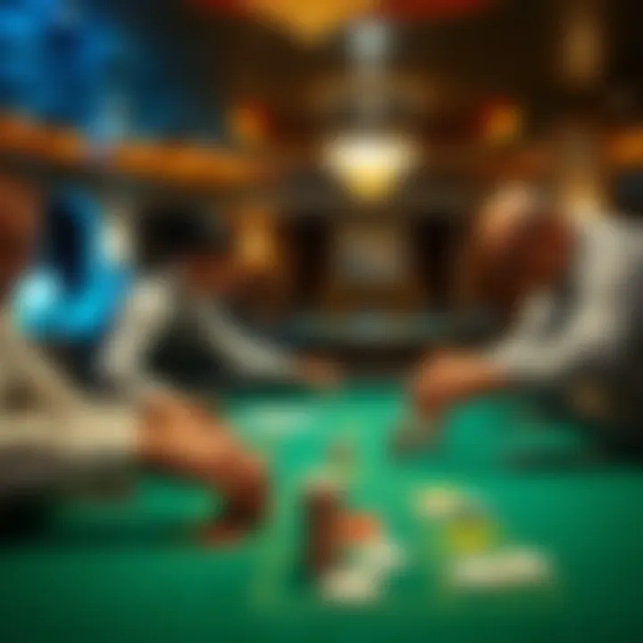 Players engaged in a blackjack game