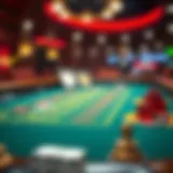 Concept of risk-free betting illustrated with a gaming table