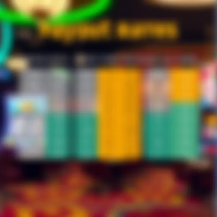 Graphical representation of payout rates for different slot games