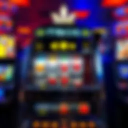 An intricate slot machine showcasing various symbols and themes