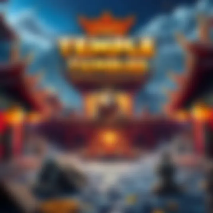 Background art depicting the thematic elements of Temple Tumble Megaways