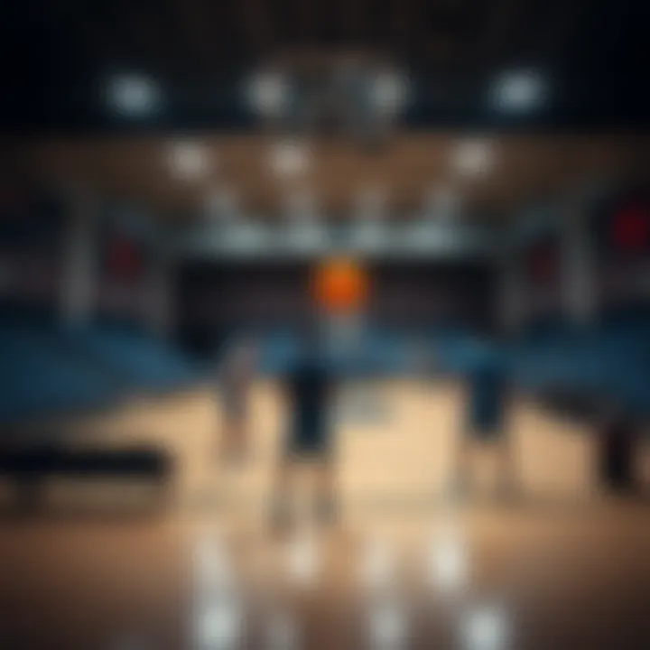 Players training in the practice facility