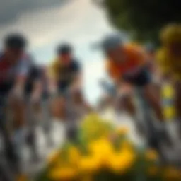 Historic champions of the Tour de France showcasing their glory