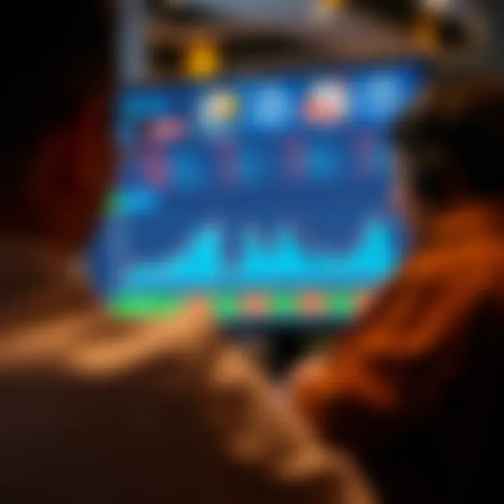 Trends analysis in virtual betting, featuring graphs and statistics