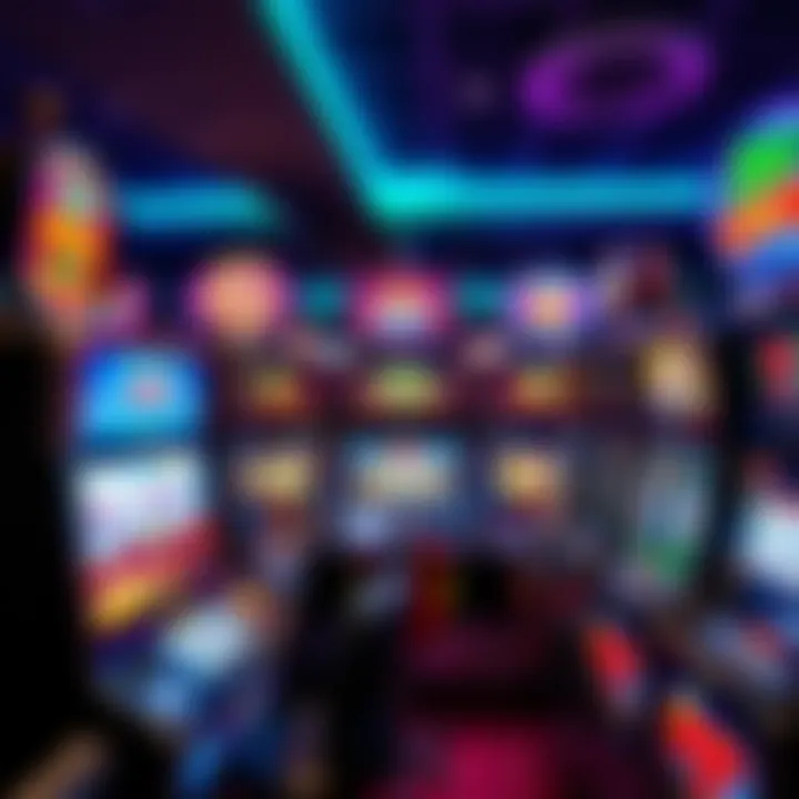 Different types of slot machines displayed