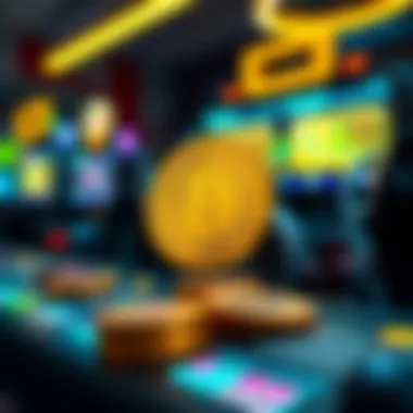 Cryptocurrency Transactions in Gaming Visual representation of cryptocurrency transactions in gaming